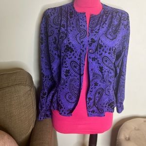 Purple and Black Vintage Top